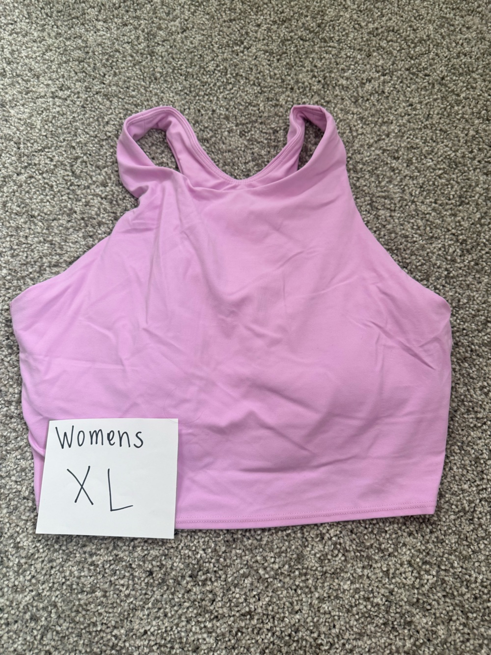 Athleta Light Pink High Neck Crop Sports Bra